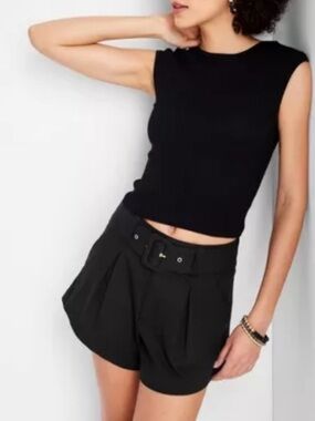 Future Collective Jenee Naylor High-Rise Belted Shorts